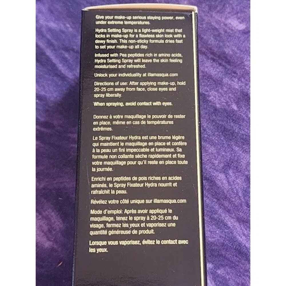 ILLAMASQUA Hydra Face Makeup All Day Setting Spray Facial Finishing Mist Dewy